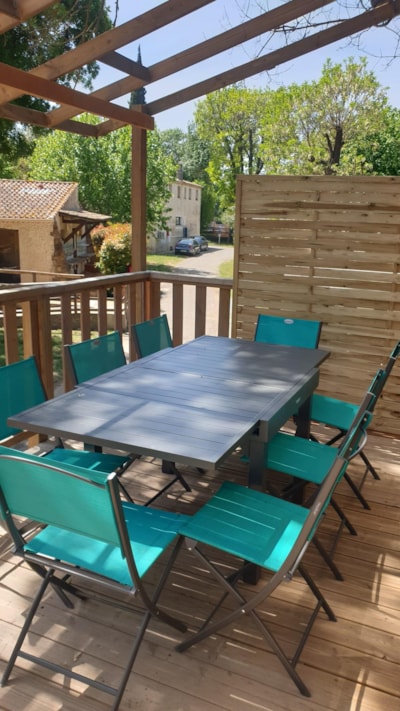 Mobil-home Taos Premium Luxe 40m² (2 bedrooms) + terrace on piles+air conditioning+TV