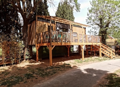 Mobil-home Taos Premium Luxe 40m² (2 bedrooms) + terrace on piles+air conditioning+TV