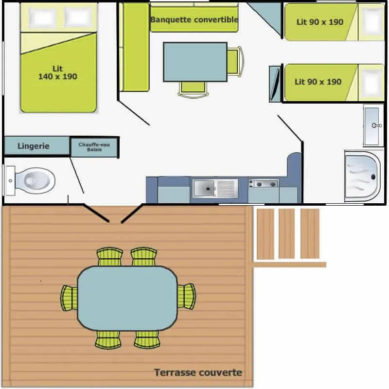 Le Watipi - 2 Chambres - Climatisé - Tv