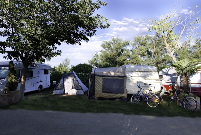 Pitch B+ (70/85 m²) with dog allowance and water point