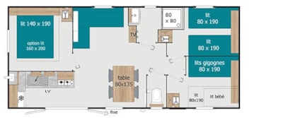 COTTAGE PRESTIGE - 3 bedrooms (prepared beds / television) — 3