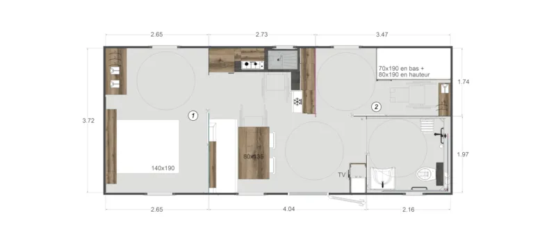 Nouveauté 2026 / Mobil Home Confort Pmr - 33,10M²