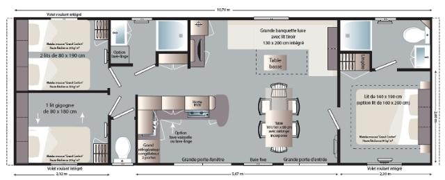 Mobil Home Family Xl 40 M² - Climatisé