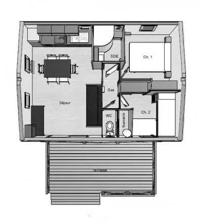 Chalet 35M² - Climatisé
