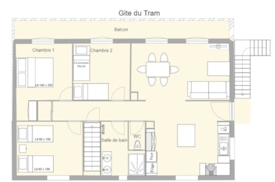 Tram gîte 80m² — 7