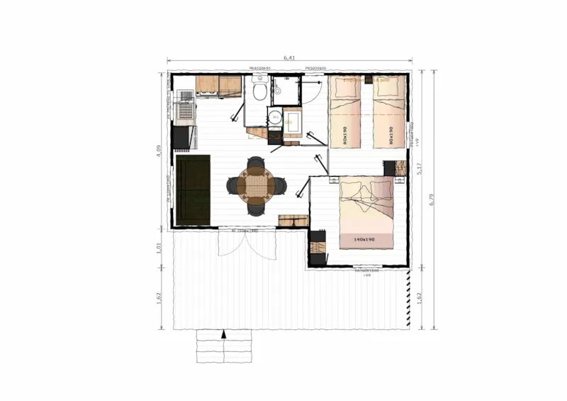 Chalet Cannelle 26M² - Climatisé