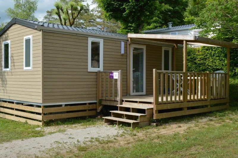 Mietunterkunft - Mobilhome Confort A/C 28M² Klimaangle - Camping le Moulin