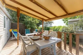 Mietunterkunft - Premium 32M² Klimaanlage (3 Schlafzimmer) Blick Auf Den Mont Ventoux Und Geschirrspüler - Camping Le Garrigon