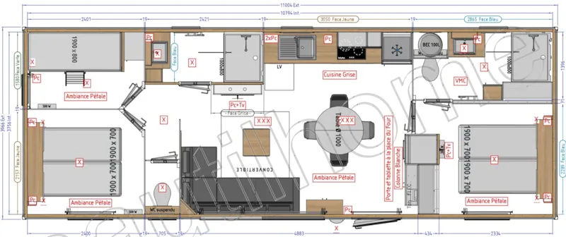 Location | Mobil Home 3 Chambres 6/8 Pers