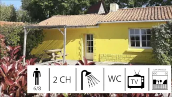 Location - Gîte Familial 6/8 Pers. - 2Ch - Camping Les P'tites Maisons dans la Prairie