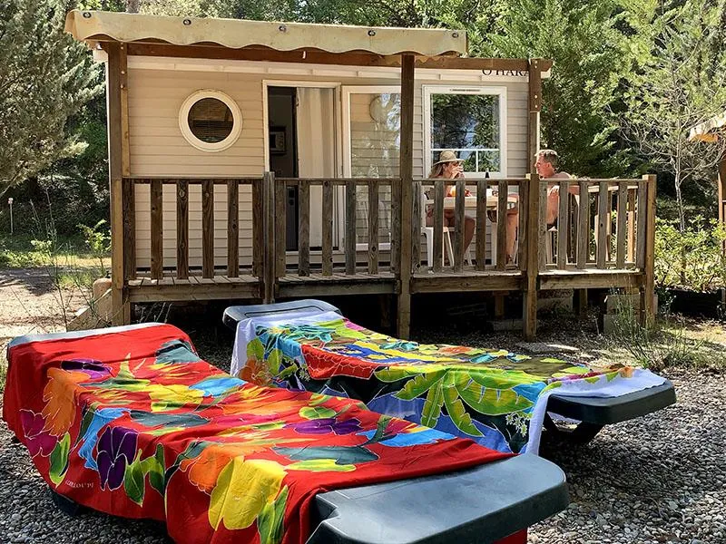 Accommodation - Mobil-Home 18M² - 1 Bedroom - Half-Covered Terrace - Camping Naturiste Messidor