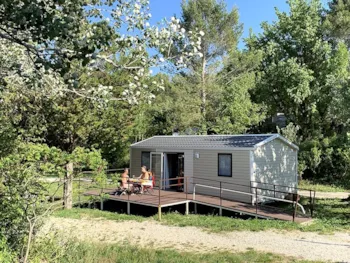 Accommodation - Mobil-Home Prm 31M² - 2 Bedrooms - Air Co - Terrace - Camping Naturiste Messidor