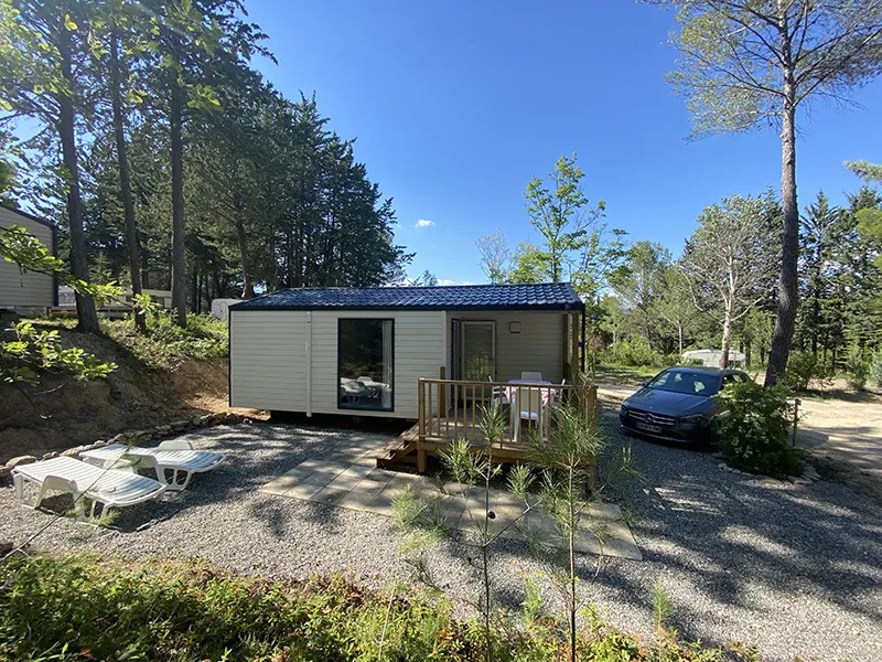 Accommodation - Mobile-Home Ti 25M² - 2 Bedrooms - Air Co - Half-Covered Terrace - Camping Naturiste Messidor