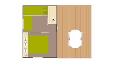 Canva Bungalow Capucine, without toilet blocks or water 21m ² — 5