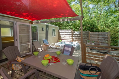 Mobil-home Romarin with private spa + semi-shaded terrace — 2