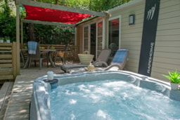 Accommodation - Cottage Romarin 29,5M² Private Jacuzzi + 20M² Semi-Shaded Terrace - Camping Le Luberon 