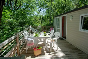Accommodation - Cottage Cigale :  25 M² + 15M2 Terrasse - Camping Le Luberon 