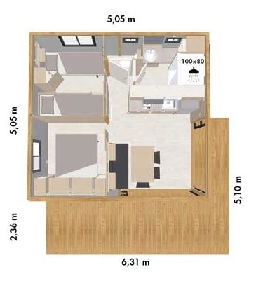 Chalet Séouvo 25m² with private jacuzzi — 9