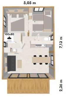 Chalet Pantaïa 35m² with private jacuzzi + covered terrasse — 8