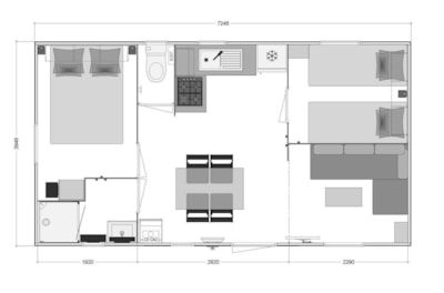 COMFORT PLUS CONVERTIBLE mobile home - 42m² - 2 bedrooms — 2