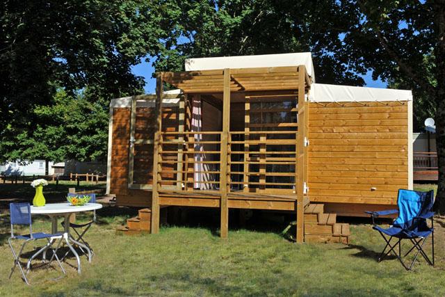 Location - Cabane Nature Standard 16M² / 2 Chambres - Terrasse (Sans Sanitaires Privatifs) - Flower Camping Beauchêne