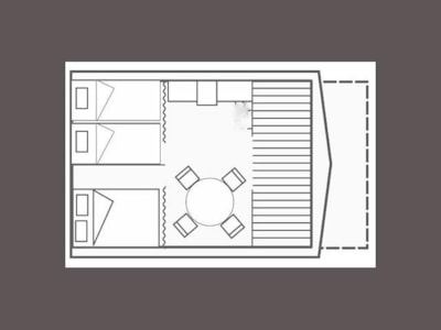 Canvas bungalow Amazone Standard 20m² / 2 Bedrooms - Terrace (without toilet blocks)
