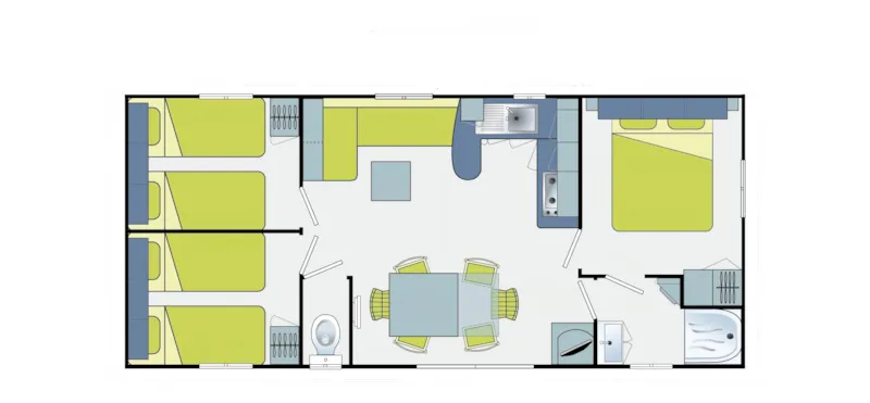 Mobil-Home Standard 32 M² / 3 Chambres - Terrasse