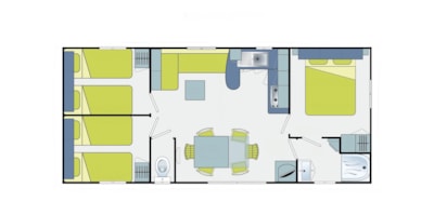 Mobile home Standard 32 m² / 3 bedrooms - Terrace
