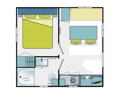 Mobile home Standard   16 m² / 1 bedroom - Terrace