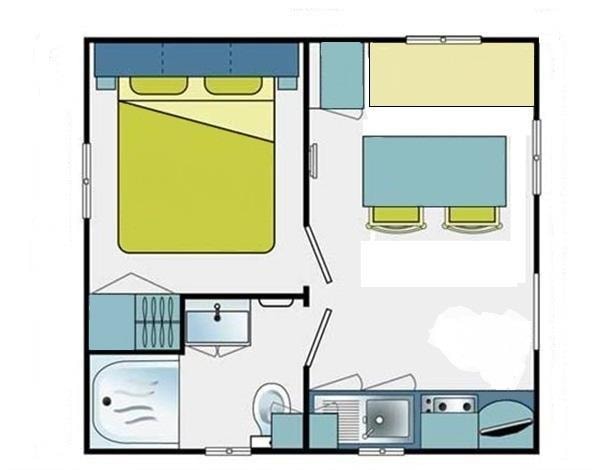 Mobil-Home Standard 16 M² / 1 Chambre - Terrasse