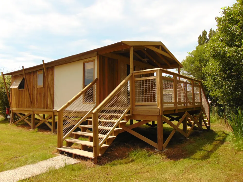 Location - Sweet Flower Premium Sur Pilotis 43M² / 2 Chambres - Terrasse - Flower Camping Beauchêne