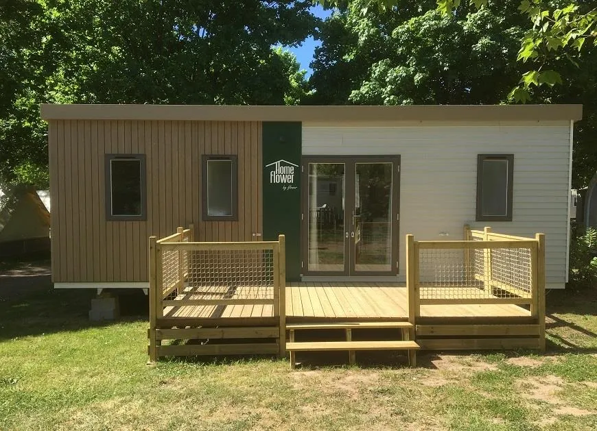 Location - Homeflower Premium 31M² / 3 Chambres - Terrasse - Flower Camping Beauchêne