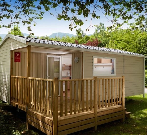 Mobilheim Confort 27m² / 2 zimmer - Halbüberdachte Terrasse