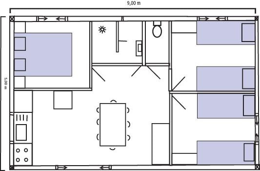 Chalet Confort 45M² - 3 Chambres