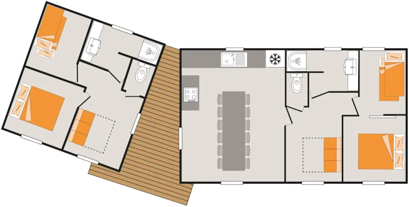 Chalet Confort 22+43 M² - 12 Pers.