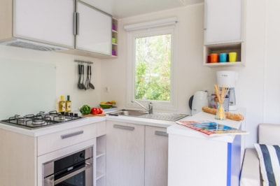 Mobile home with covered terrace, 26 m² - 2 bedrooms