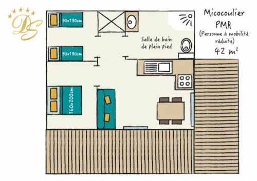 Location - Micocoulier Pmr (Adapté Pour Personnes À Mobilité Réduite) - image n°10 - Castel Domaine de Sévenier & Spa
