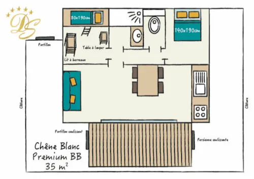 Location - Chalet - 2 Chambres - 1 Salle De Bain - Chêne Blanc Premium Bébé - image n°9 - Castel Domaine de Sévenier & Spa