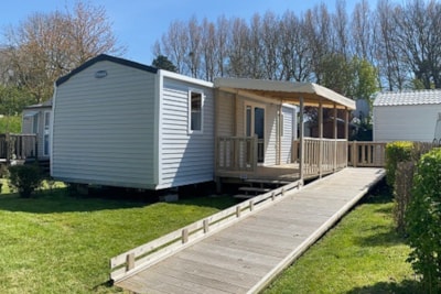 Mobil Home Confort 27m² 2 bedrooms adapted to the people with reduced mobility + terrace + TV