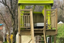 Accommodation - Camp Etoile 4M² - Without Toilet Blocks - Terrace + Table + Electricity - Hiker Or Biker - Flower Le Domaine du Rompval