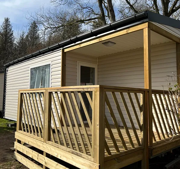 Mobil-Home 25M² Premium  (2Ch-4Pers) Dont Terrasse Semi-Couverte + Tv + Lv + Bbq