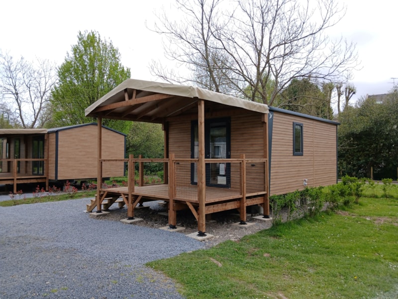 Premium mobile home 20m² (1 bedroom, sleeps 2) + TV + terrace