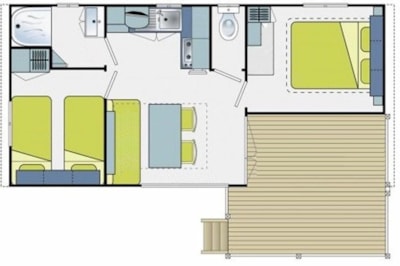 Mobilhome Loggia Standard 2 bedrooms