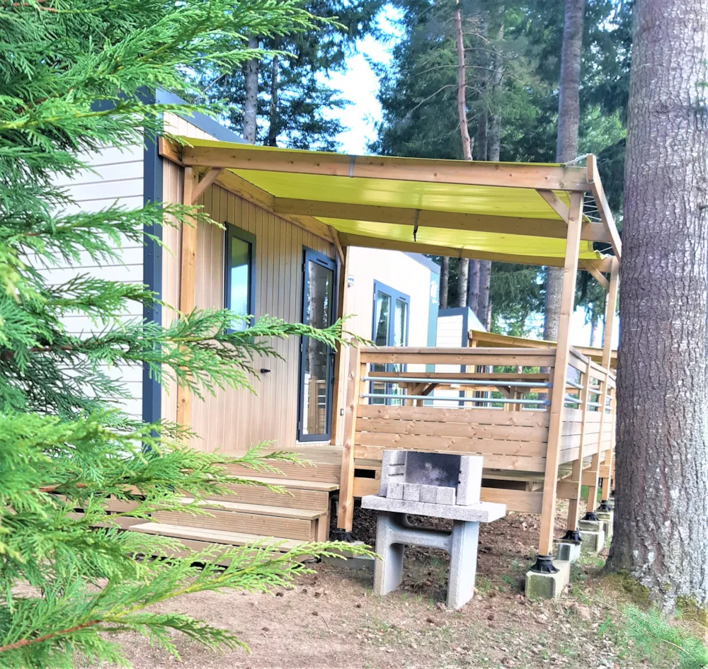 Location - Mobil-Home L' Epie - Gamme Premium  Avec Tv / 2 Chambres - Flower Camping Le Belvédère - Auvergne - Cantal