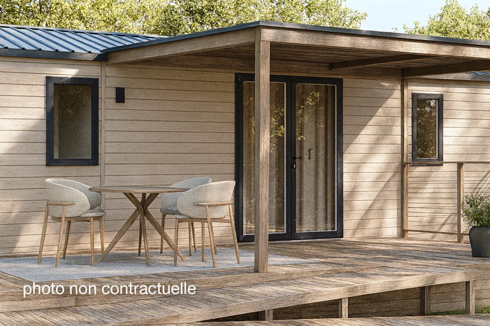 Location - Mobil Home Pmr Premium 35M² (2Ch 4Pers) - Flower Camping Le Belvédère - Auvergne - Cantal