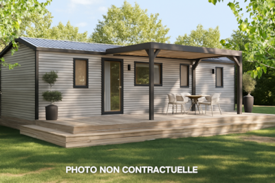 Mobile home BREZONS Premium 41m2 - Air-conditioned (4bed 8 pers) 2 bathrooms - Lake view