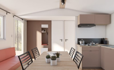 Mobile home BREZONS Premium 41m2 - Air-conditioned (4bed 8 pers) 2 bathrooms - Lake view