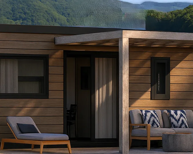 Location - Mobil Home Serac Premium + 36M2 (3Ch 6 Pers) Vue Lac - Flower Camping Le Belvédère - Auvergne - Cantal