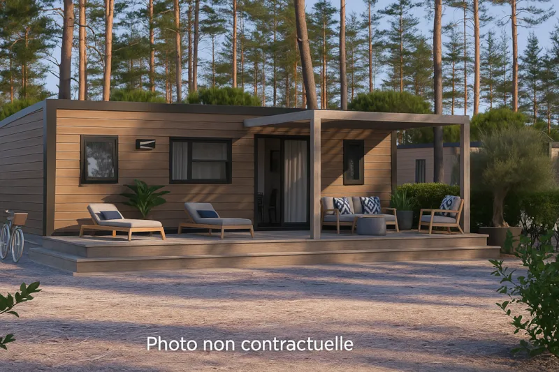 Mobil Home Serac Premium + 36M2 (3Ch 6 Pers) Vue Lac