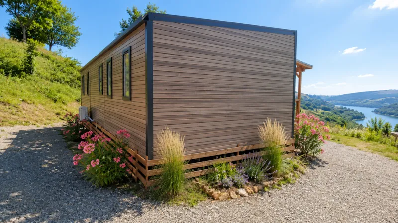 Mobil-Home Brezons Premium  41M2 - Climatisé (4Ch 8 Pers) 2 Sdb - Vue Lac